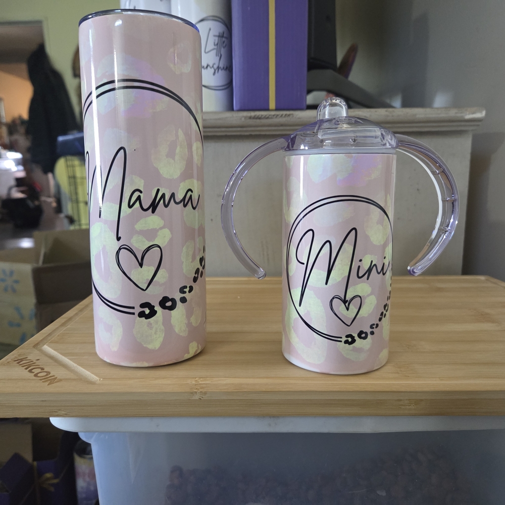Mama and Mini Tumbler Set - Pink